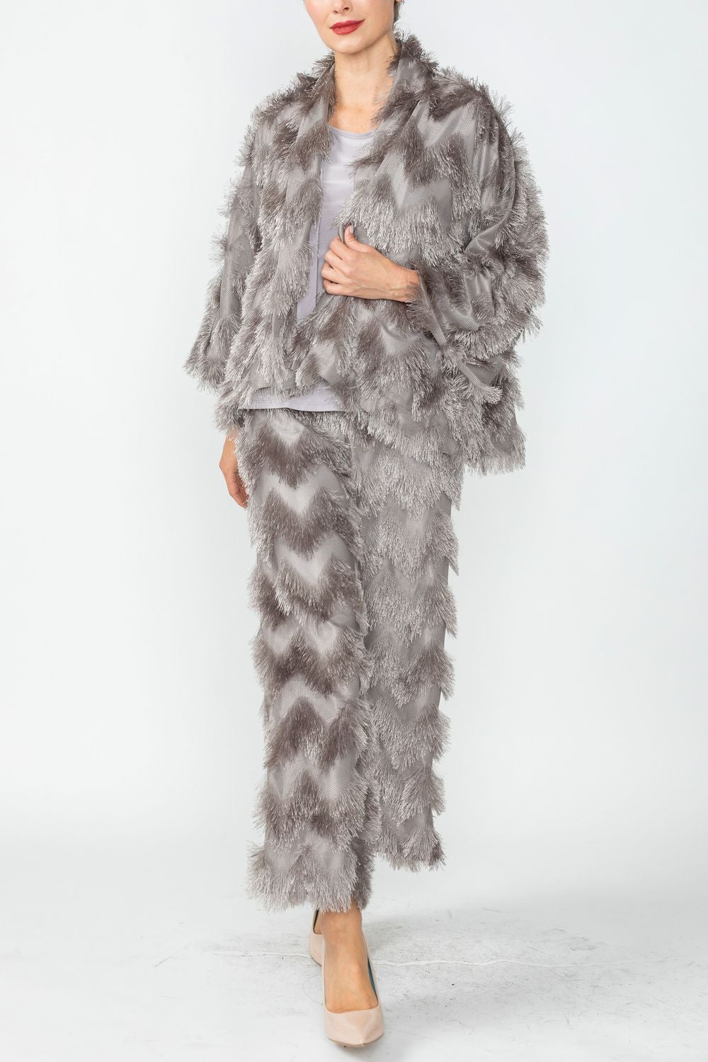 Gray Lagran Sleeve Jacket