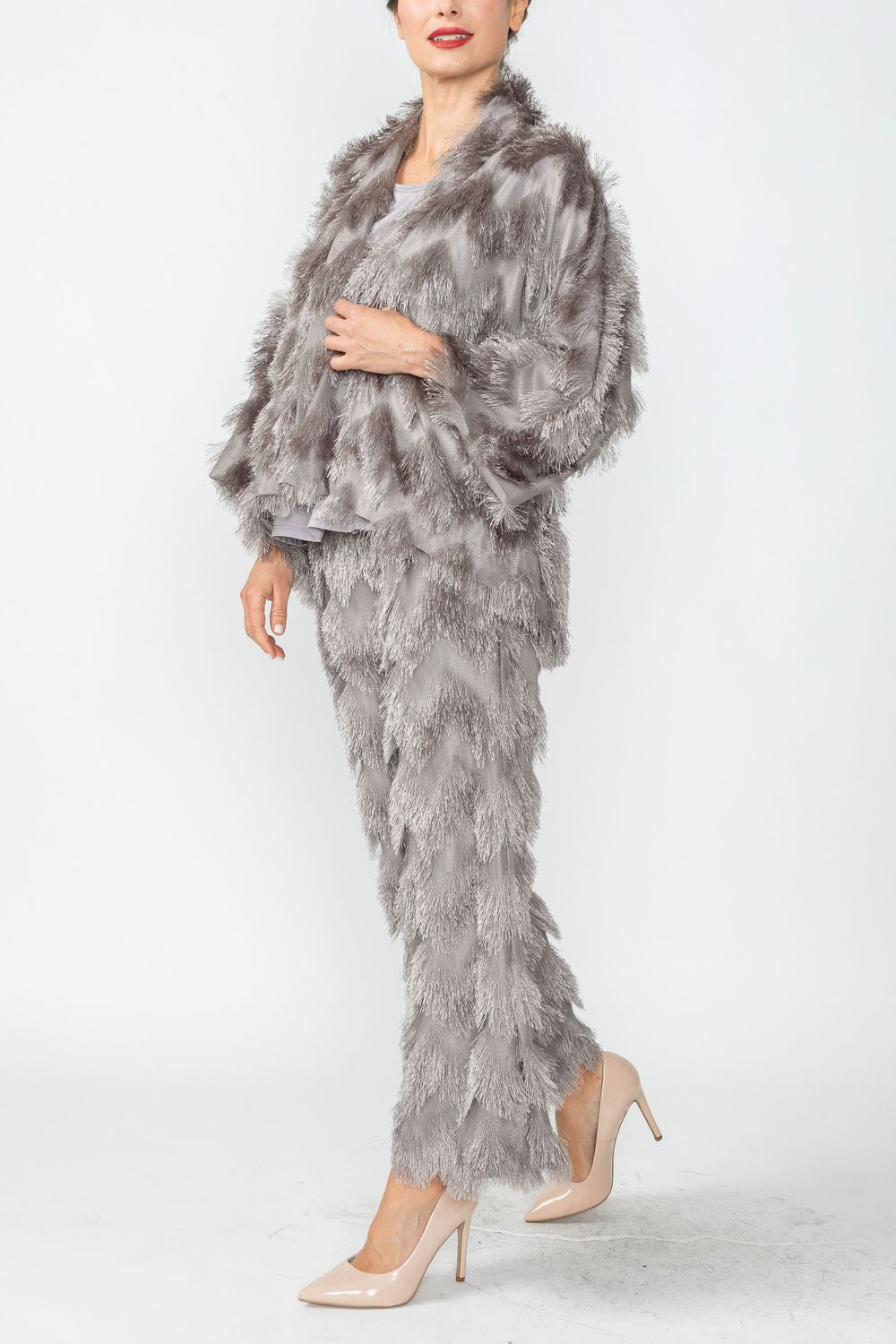 Gray Lagran Sleeve Jacket