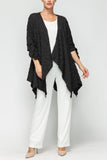 Black Dolman Sleeve Open Jacket