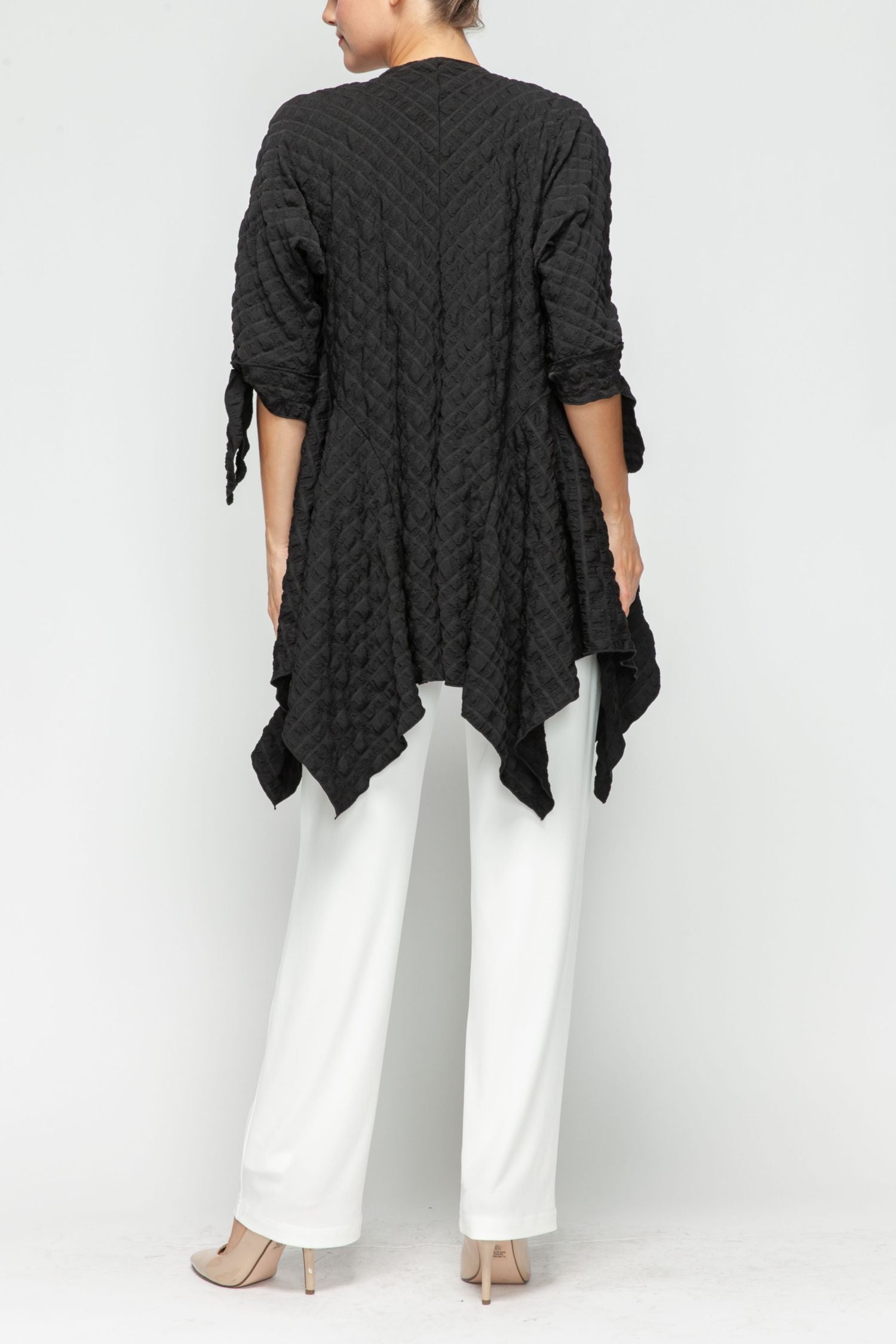 Black Dolman Sleeve Open Jacket