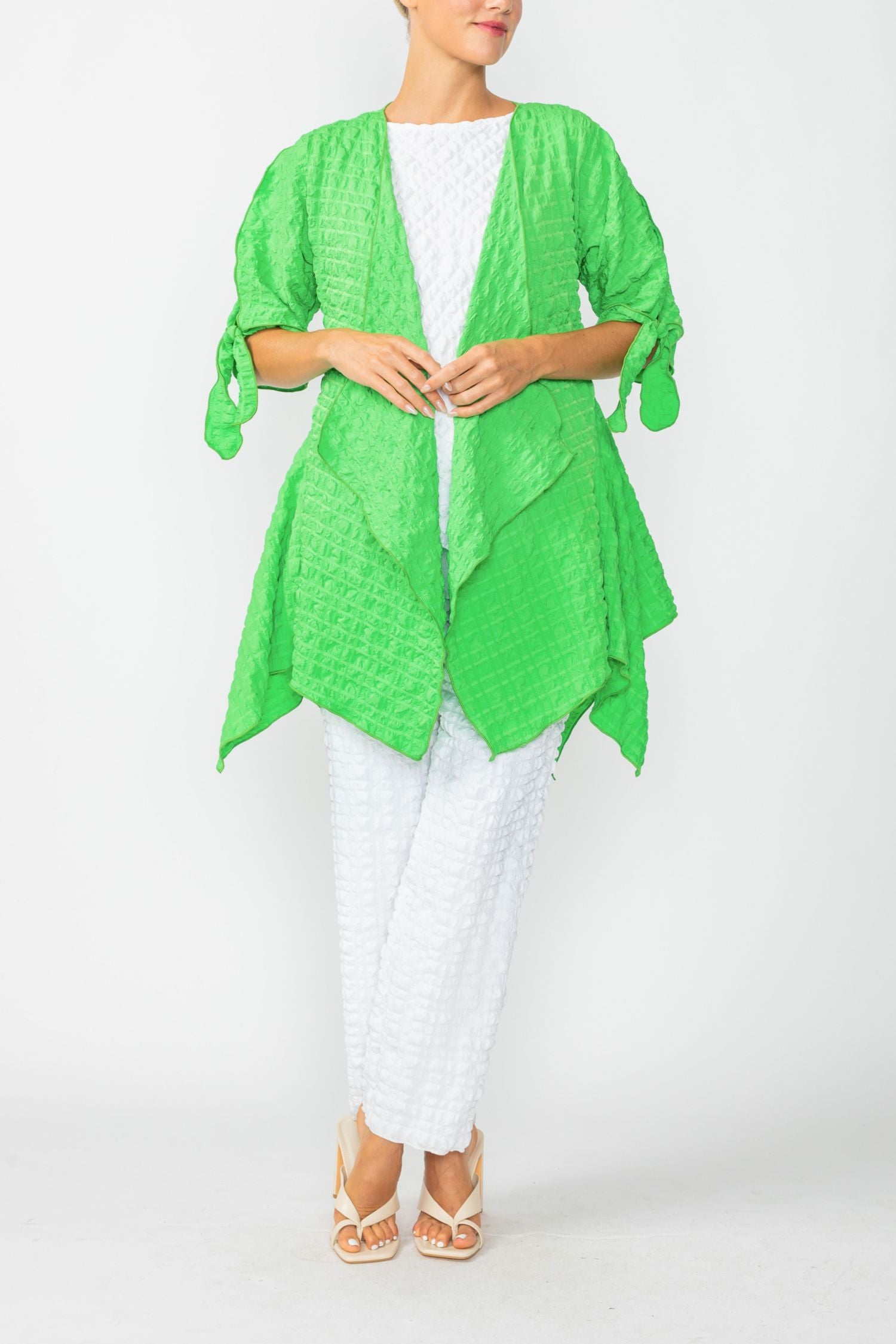Green Dolman Sleeve Open Jacket