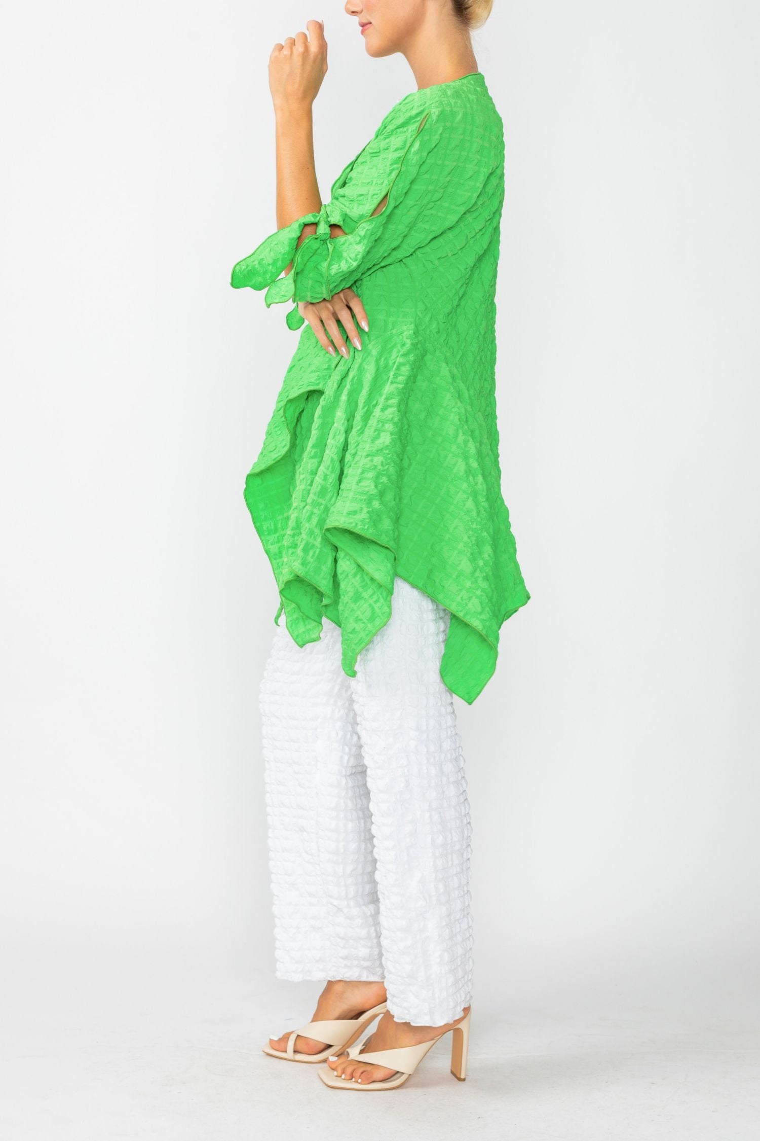 Green Dolman Sleeve Open Jacket