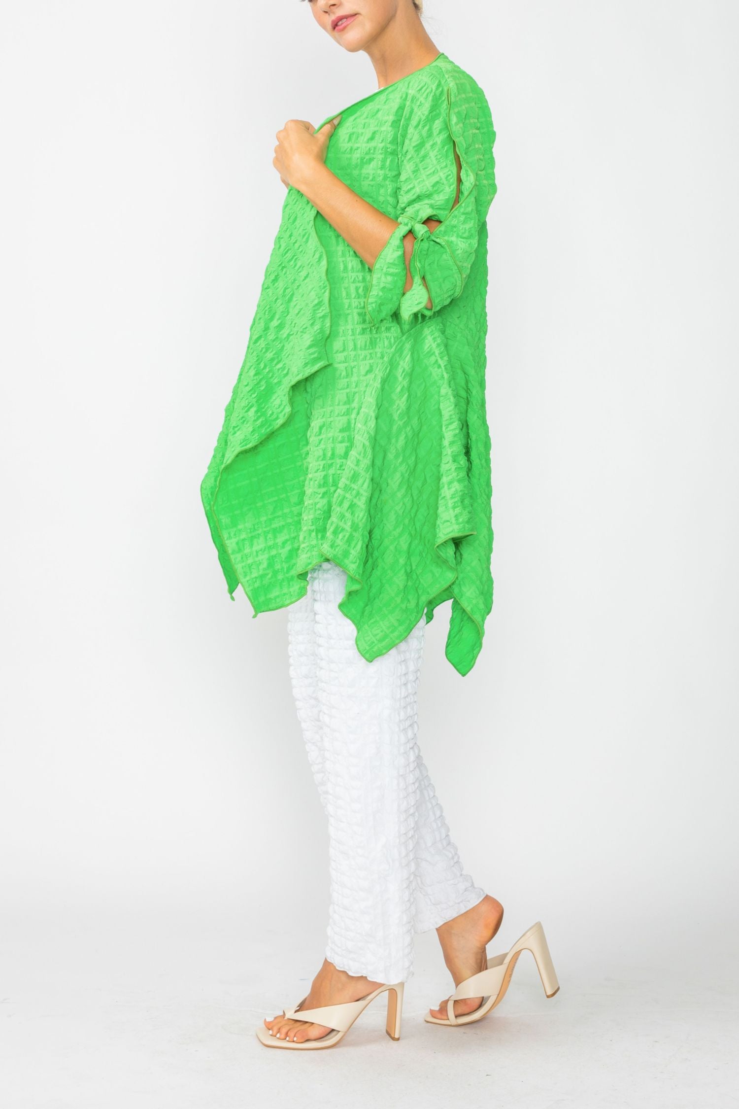 Green Dolman Sleeve Open Jacket