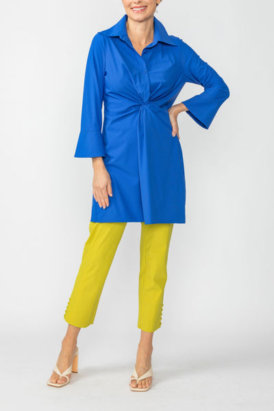 トップス Andequal drawstring tie tunic BLUE Women's Tunic Top with Roll-Up Sleeves | Arctic Blue UPF 50+