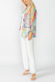 Multi-Color Shawl Collar Mesh Jacket
