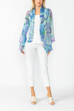 Very Peri Shawl Collar Mesh Jacket