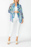Very Peri Shawl Collar Mesh Jacket
