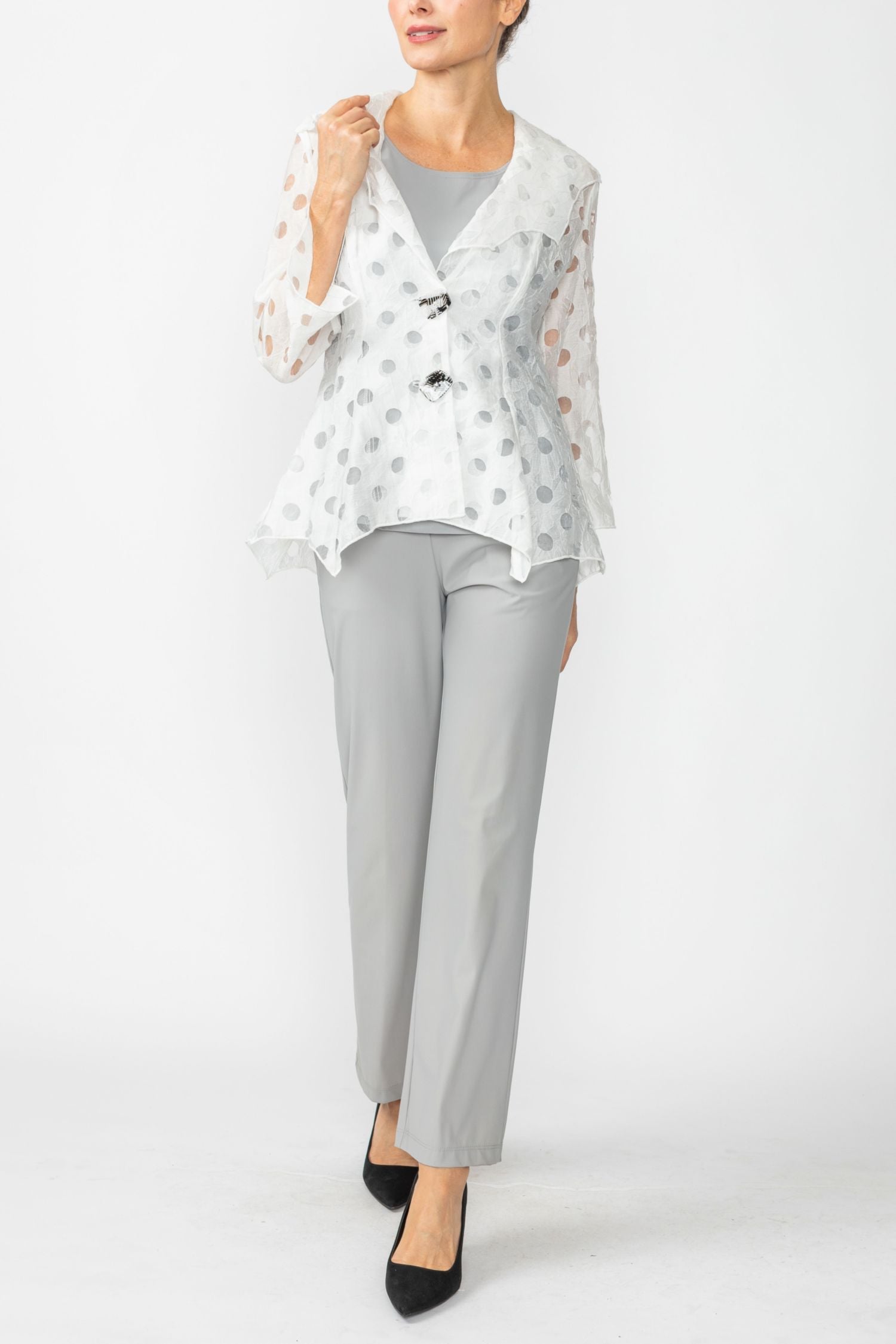 White Spider Collar Shape Merrow Jacket