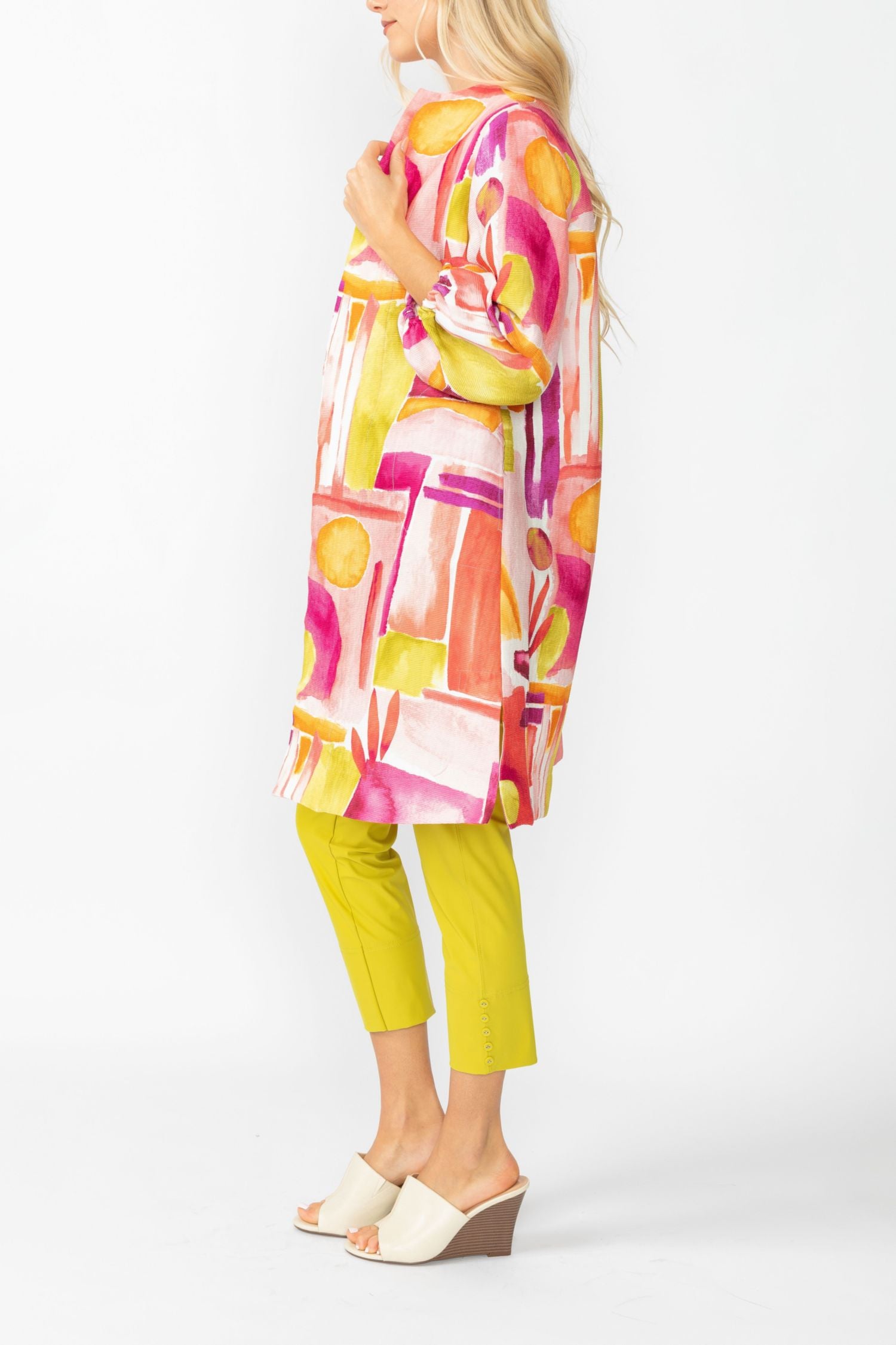 Pink Open Front Duster