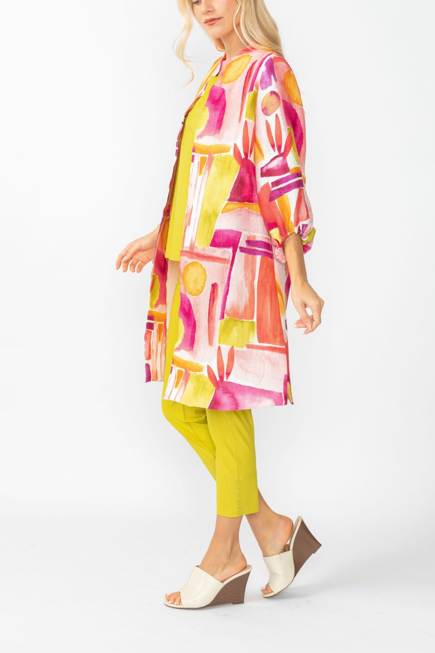 Pink Open Front Duster