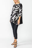 Black Contrast Brush Front Pocket Top