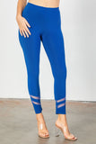 Soft Knit With Double Mesh Stripe Pants