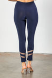 Soft Knit With Double Mesh Stripe Pants