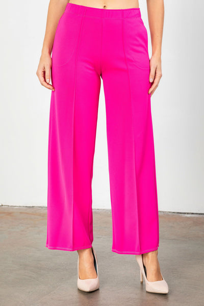 Pink Wide Leg Ankle Pant – IC Collection