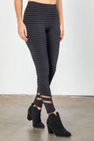 Black Double Mesh Stripe Pants