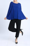 Royal Blue Round Neck Triangle Top