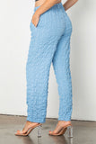 Plus Size Ocean Textured Pants W/ Pockets