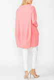 Coral Boat Neck Stand Collar Balloon Top