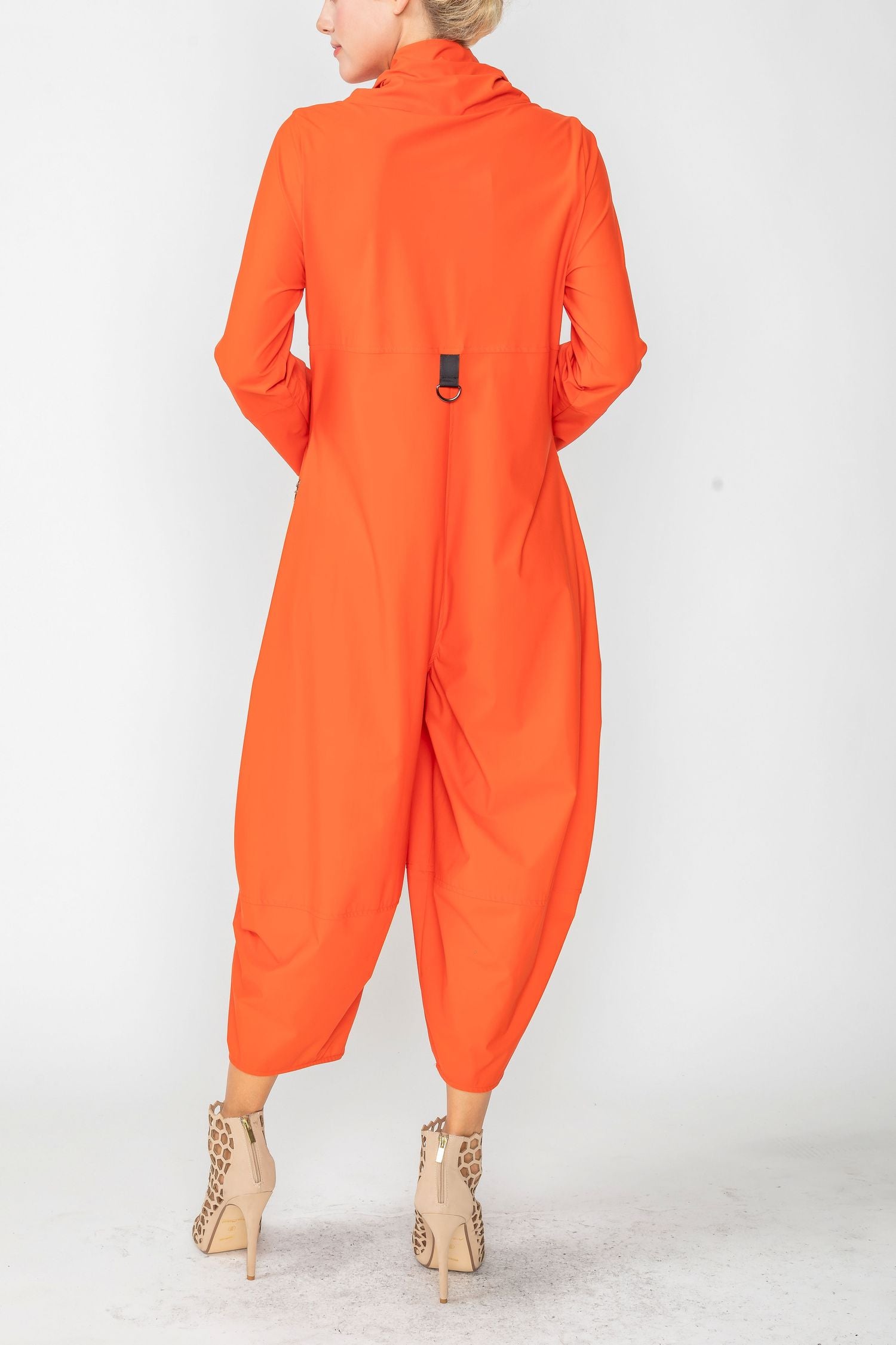 orange dress jumpsuit DANDY Burnt Orange V Neck Sleeveless Jumpsuit