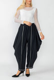 Black and White Wide Leg Pants