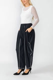 Black and White Wide Leg Pants