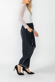 Black and White Wide Leg Pants