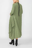 Olive Bubble Check Dress