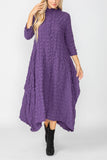 Purple Bubble Check Dress
