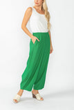 Green Stretch Bubble Pants