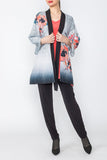 Plus Size Coral Hi-Low Drama Kimono Jacket