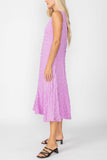 Orchid Sleeveless Bottom Ruffle Dress