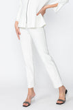 Plus Size White Back Bottom Split Straight Pants