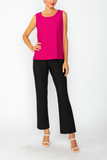 Fuchsia Round Neck Sleeveless Top