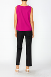 Fuchsia Round Neck Sleeveless Top
