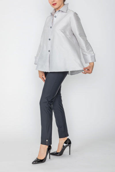 Silver Design Cuff & Back Placket Detail Jacket – IC Collection