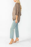 Cafe Bat Wing Sheer Linen Top