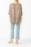 Cafe Bat Wing Sheer Linen Top