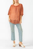 Sienna Bat Wing Sheer Linen Top