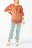 Sienna Bat Wing Sheer Linen Top