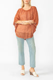 Sienna Bat Wing Sheer Linen Top