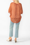 Sienna Bat Wing Sheer Linen Top