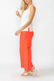 Orange Side D-Ring & Bottom Open Detail Pants