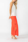 Orange Side D-Ring & Bottom Open Detail Pants