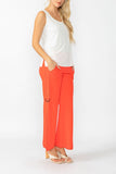 Orange Side D-Ring & Bottom Open Detail Pants