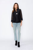 Black One Button Jacket
