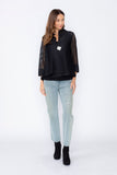 Black One Button Jacket