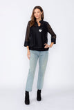 Black One Button Jacket