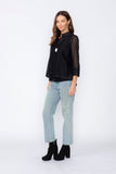 Black One Button Jacket