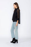 Black One Button Jacket