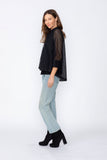 Black One Button Jacket